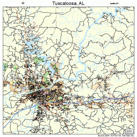 Tuscaloosa Alabama Street Map 0177256