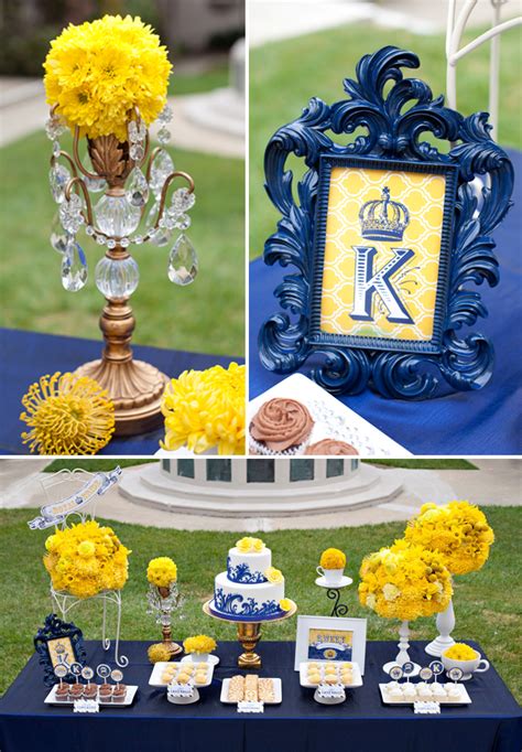 Royal blue and yellow wedding decorations. Royal Wedding Bridal Shower - Yellow and Blue Wedding ...