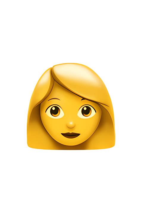 The Emoji 👩 Depicts A Female Human Face With Long Hair The Womans
