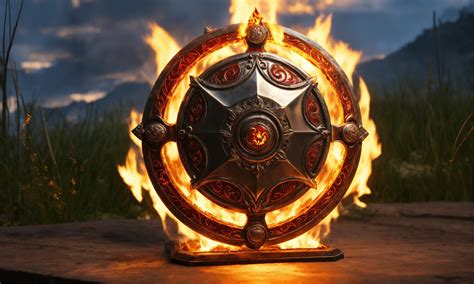 Lexica Fire Shield Shield Made Of Flames Magical Shield Magical