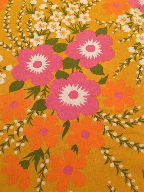Vintage 1973 Wamsutta Superlin Blossoms Pattern Bed Sheets 50
