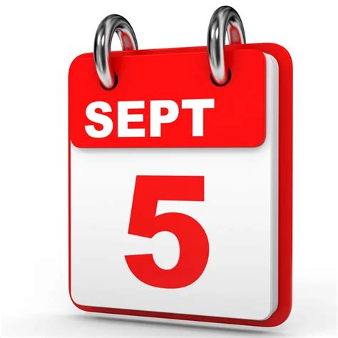 September 5 Calendar On White Background — Stock Photo © Icreative3d