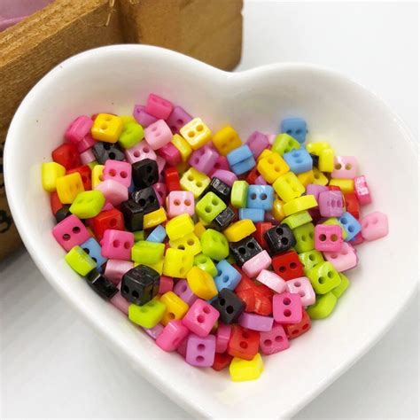 100pcs 6mm Resin Mini Tiny Buttons Craft Sewing Tools Decorative Button