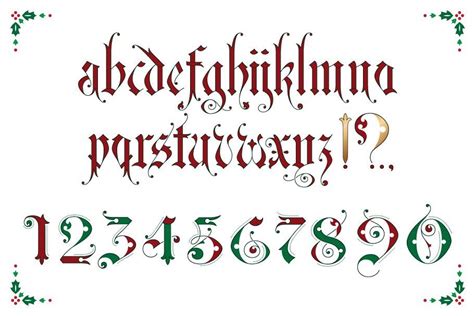 Christmas Gothic Ornamental Alphabet Artofit