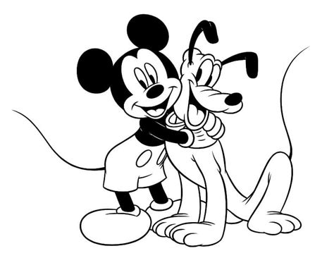 Dibujos Disney Para Colorear Mickey Y Pluto Para Imprimir Bello Porn