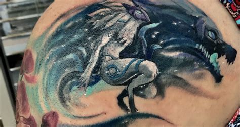 Tavern of heroes | league of legends. Kindred tattoo #LeagueOfLegends | Tattoos, Watercolor ...