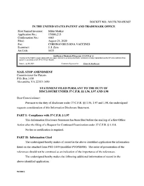 Read Modernas Filing With Us Patent Office The New York Times