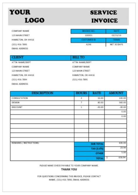 Consulting Invoice Template 20 Templates For Consultants And Service