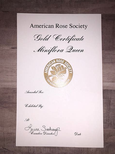 Miniflora Horticulture Certificate Gold
