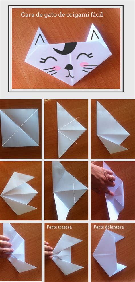 Técnica De Origami Paso A Paso Para Hacer Un Gato De Papel Como