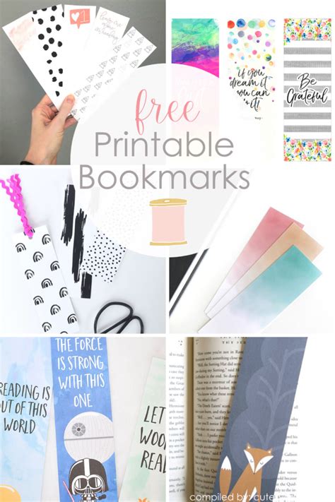 12  Free Printable Bookmarks - Cutesy Crafts