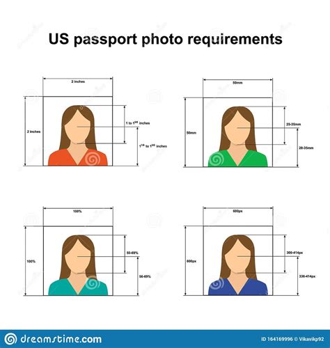 Us Passport Photo 2x2 Inches 4 Photos For Immigration Work Etsy