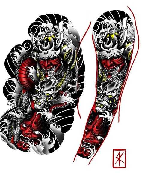 Không Có Mô Tả ảnh Samurai Tattoo Sleeve Irezumi Sleeve Japanese