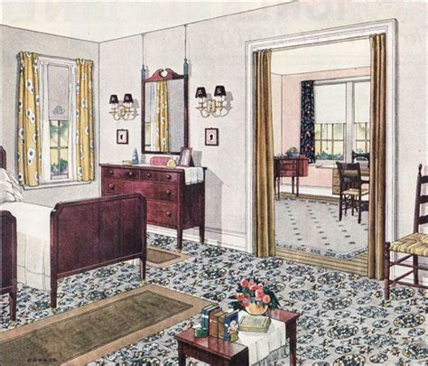 1924 Blabon Bedroom 1920s Bedroom Design Inspiration Neutral Color