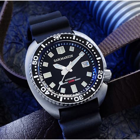 san martin 200m waterproof dive watches for mens automatic watch men s wristwatch