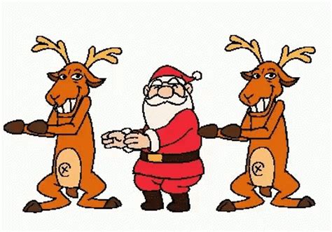 Dancing Santa Claus Reindeer 