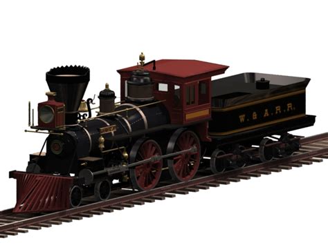 Steam Railway Locomotive 3d Model 3dsmax Files Free Download Modeling