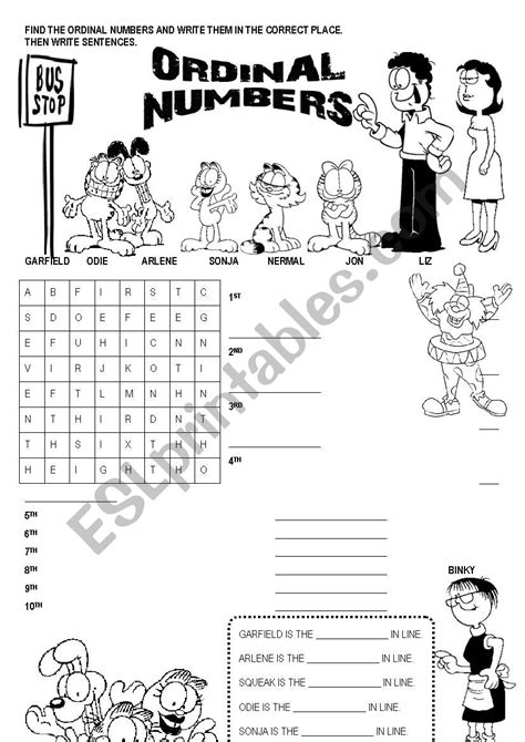 Weather And Ordinal Numbers Word Search Wordmint