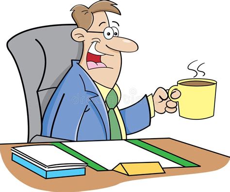 Cartoon Man Drinking Coffee Stock Image Image 27685331