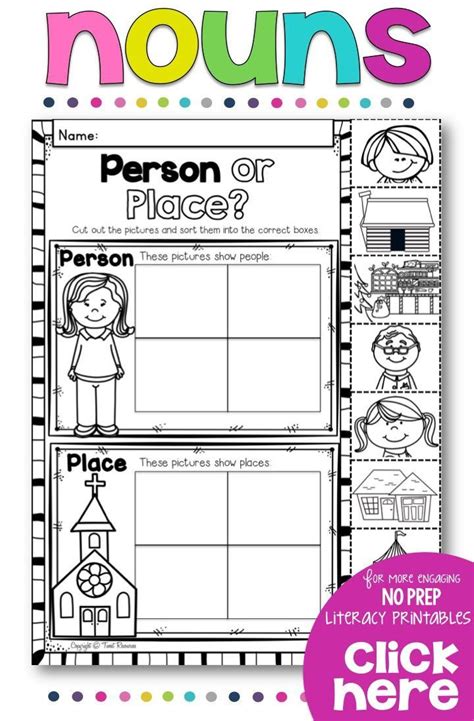 Nouns Worksheet For Kindergarten