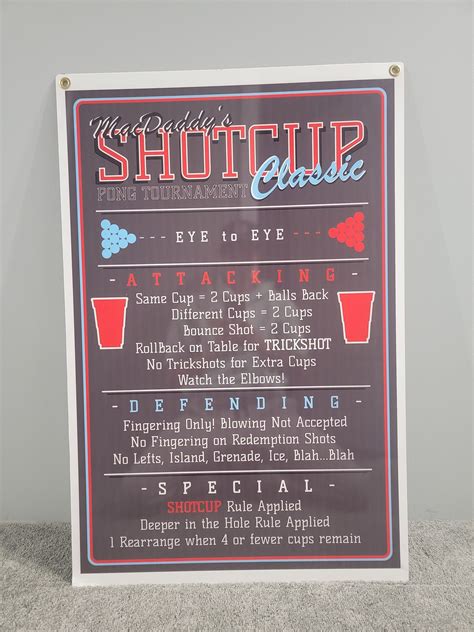 non customizable beer pong tournament rules poster instant etsy