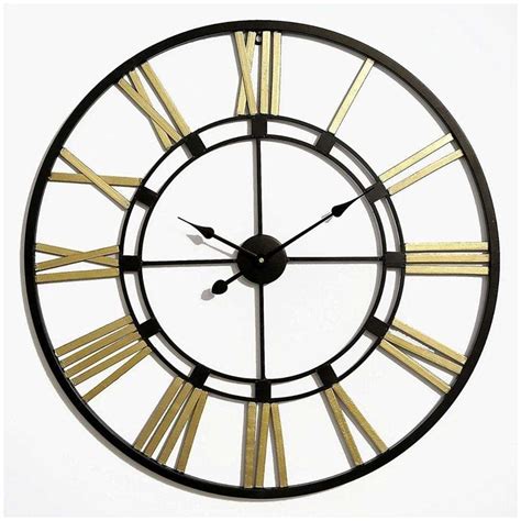 Black And Gold Powder Coated Clock 60x60cm Blackgold Tacc Shop