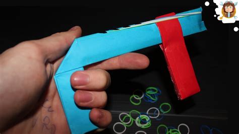 How to make a paper gun - (Rubber band gun 7 SHOOTS) - YouTube
