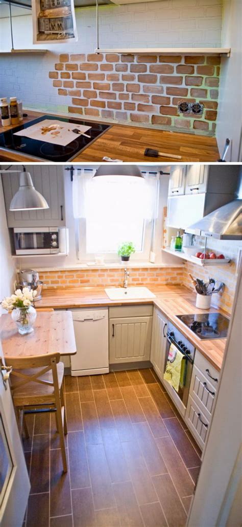 Both the kitchen backsplash and the new quartz countertops made a huge difference in the kitchen; 25+ Frugal and Creative Kitchen Backsplash DIY Projects - Hative
