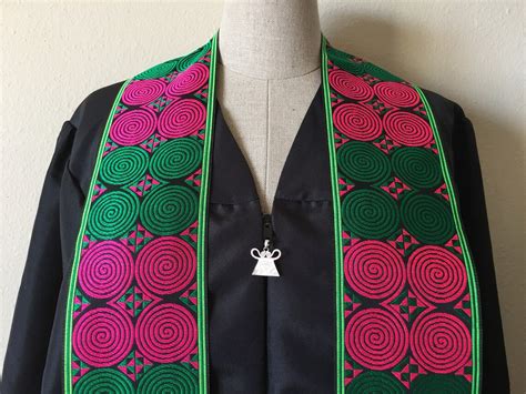 Hmong Graduation Stole Not Lined Embroidered Priest | Etsy
