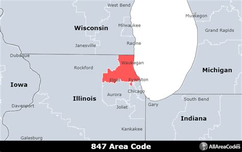 224 Area Code Map