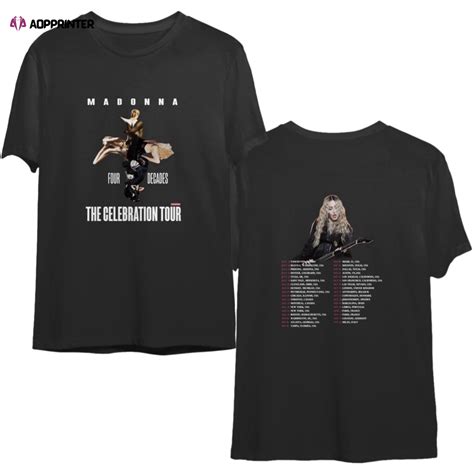 Madonna Four Decades Celebration Tour Dates 2023 World Tour Shirt