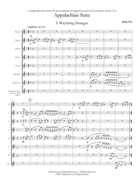 Appalachian Suite For Flute Choir By Kelly Via Sheet Music For Flute