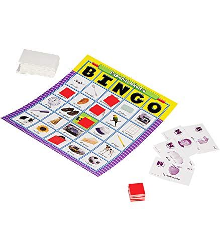Carson Dellosa Basic Spanish Bingo Game Learning Board Game With 50