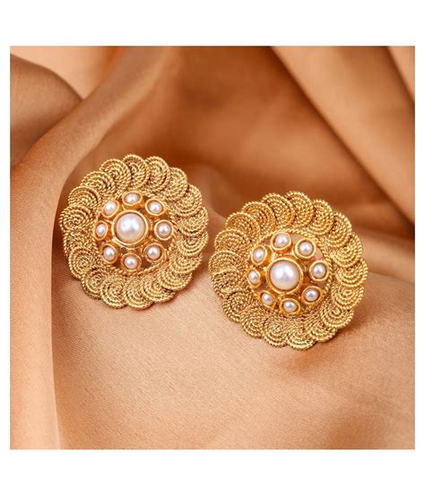 Sukkhi Pleasing Gold Plated Jalebi Stud Earring For Women Buy Sukkhi