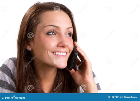 Woman Talking Cellphone Stock Photo Image Of Talks Talking 18273416
