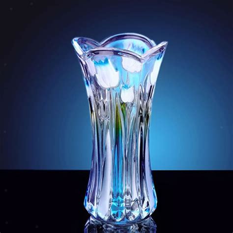 Crystal Glass Flower Vase Decorative Tabletop Vases For Home Living Room Decor Ebay