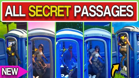 All Fortnite Secret Passage Locations 10 Secret Passage Fortnite Tunnels Chapter 2 Youtube