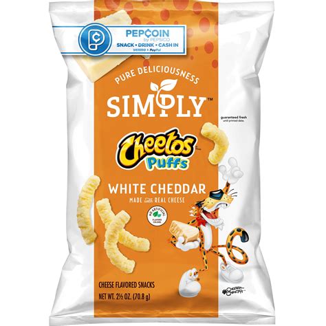 Cheetos Simply Puffs White Cheddar Cheese Flavored Snacks Smartlabel™