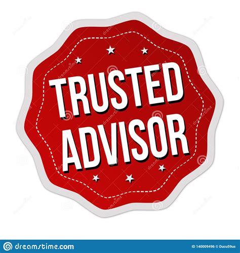 Trusted Advisor Label Or Sticker Stock Vector - Illustration of coach ...