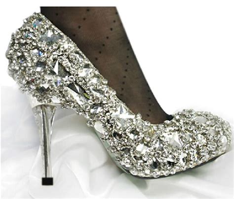 Costly Diamond Wedding Shoes Manual Set Auger Pure Color Crystal Shoe