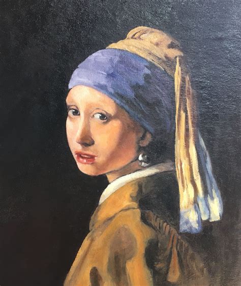 My Girl With A Pearl Earring Thanks Vermeer Painting Painting