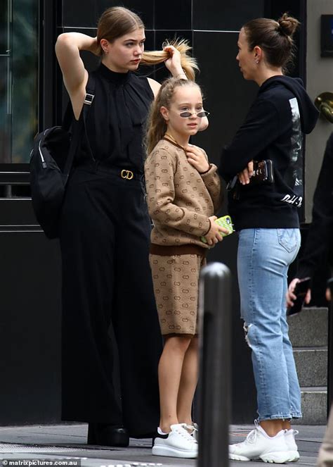 Bec Hewitt Takes Nervous Daughter Mia To Her First Day Of Work At Christian Dior Daily Mail Online