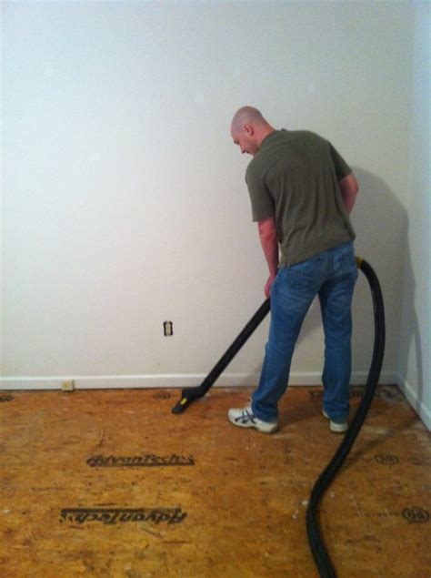 Soap and water clean up. Bleaching pee pee damage in subfloors | Mikey's Board