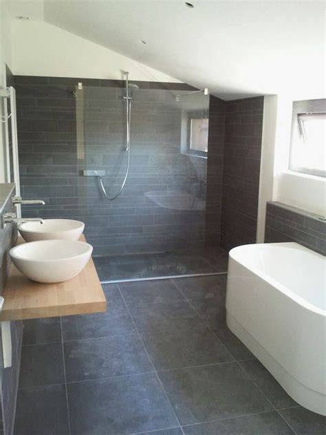 Shop wayfair for all the best slate bathroom tile. 39 dark grey bathroom floor tiles ideas and pictures ...