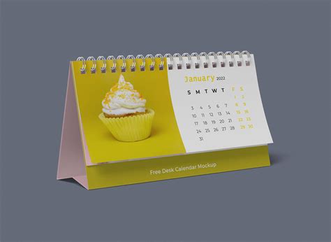 Free Horizontal Desk Calendar 2022 Mockup Psd Good Mockups