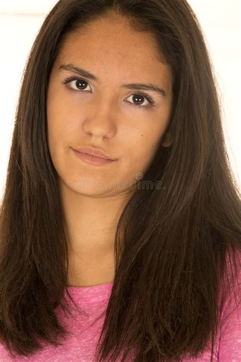 Attractive Hispanic Teen Girl Protrait Staring No Smile Stock Image Image Of Gorgeous Fashion
