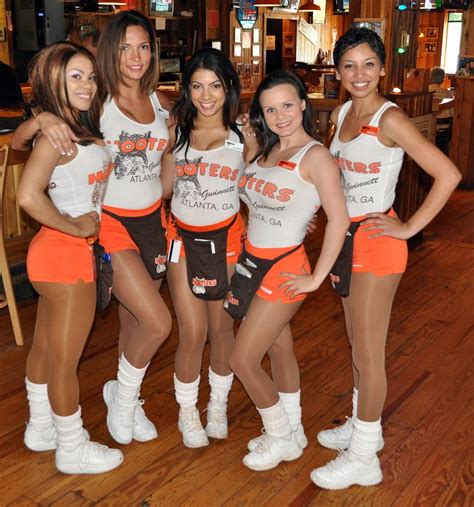 Hooters New Uniforms Wallpaper Legs Pantyhose Drink Event