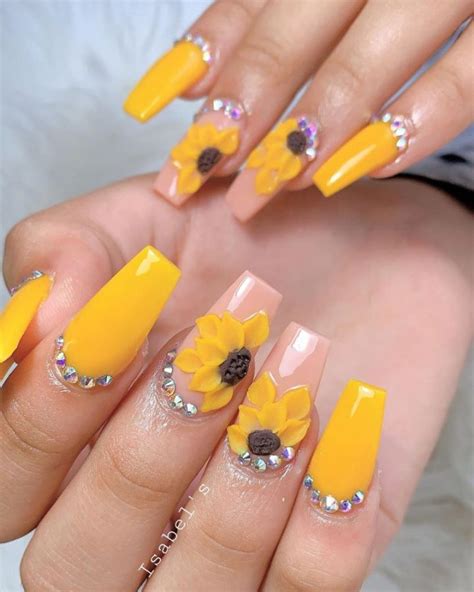51 Bright Sunflower Nail Art Designs To Inspire You Xuzinuo Page 20