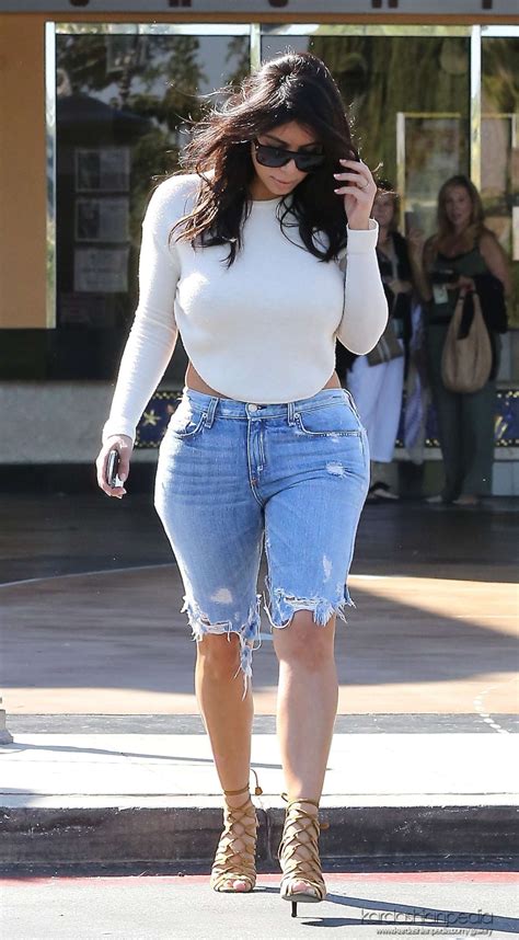 Kim Kardashian In Open Back Shirt And Jeans 04 Gotceleb