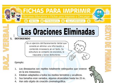 Ejercicios De Oraciones Eliminadas Para Primero De Secundaria Reverasite